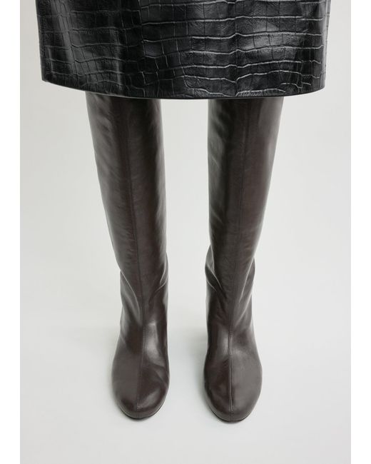 Totême  Brown Downtown Nappa Knee-High Boots