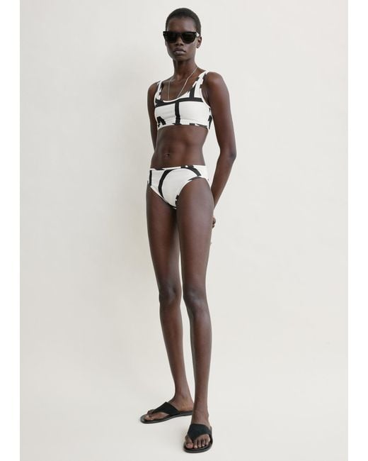 Totême Natural Monogram Bikini Top