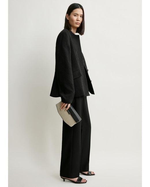 Totême Black Jacquard Cotton Jacket