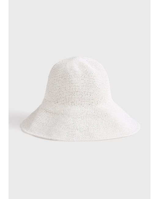 Totême  White Woven Sun Hat