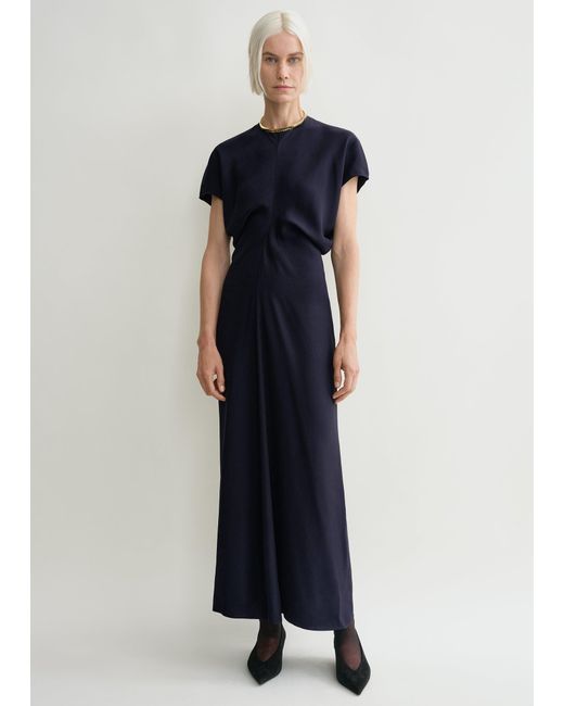 Totême Blue Slouch Waist Dress
