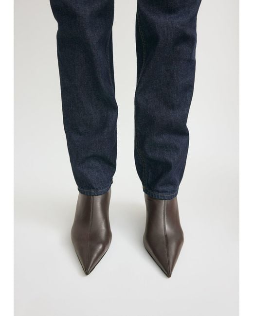 Totême  White Nappa Heeled Sock Boots