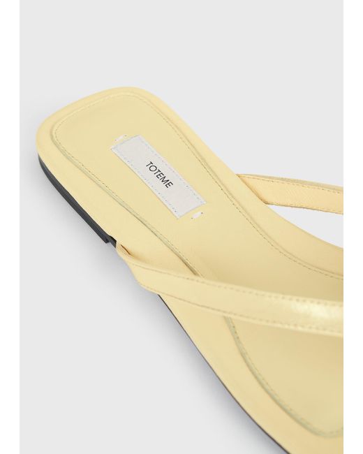 Totême White Naplack Flip Flops
