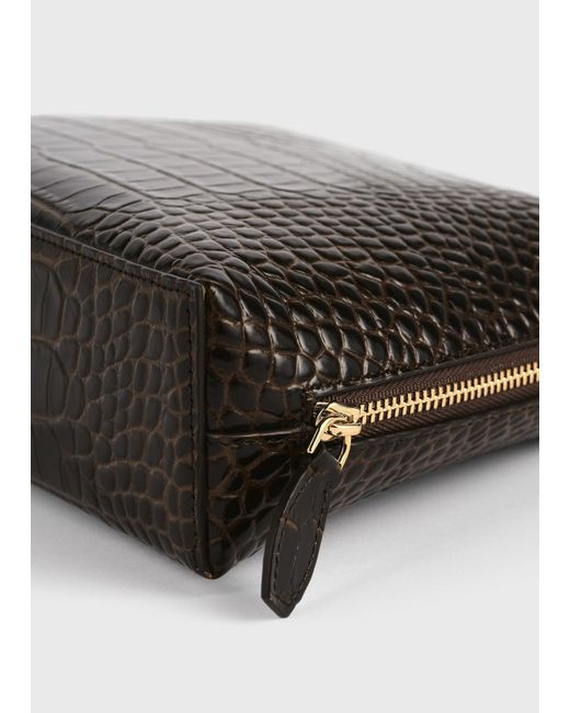 Totême Black Medium Croco-Embossed Day Pouch