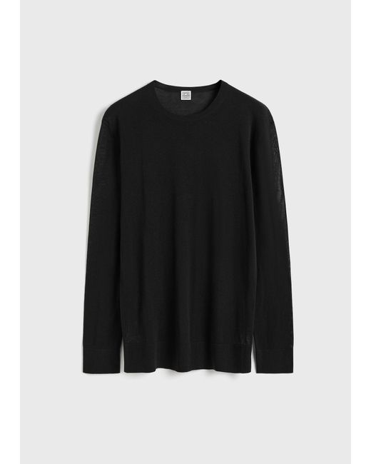 Totême Black Long-Sleeve Tee Knit