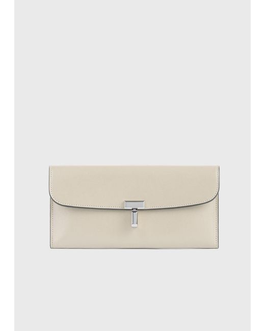 Totême Natural T-Lock Leather Wallet