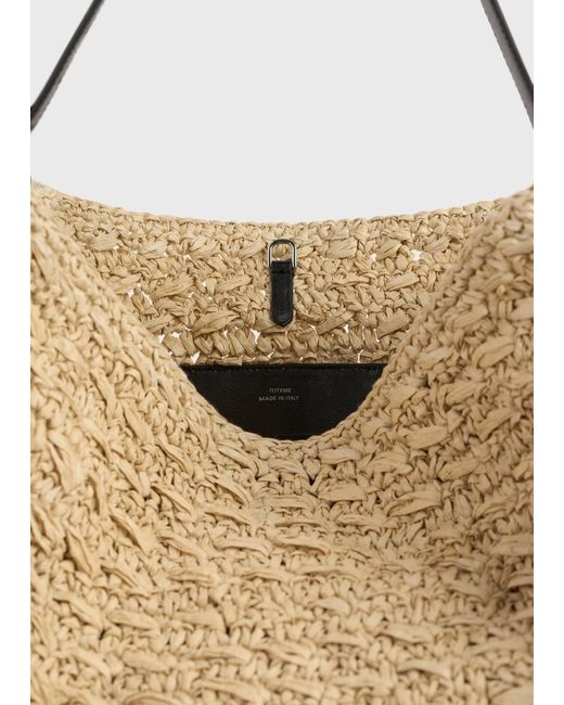 Totême Natural Belted Paper Raffia Tote
