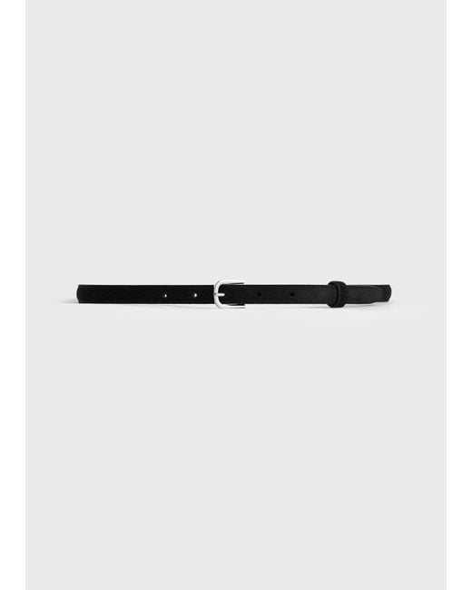Totême White Thin Suede Belt