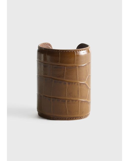 Totême  Natural Long Croco-Embossed Cuff