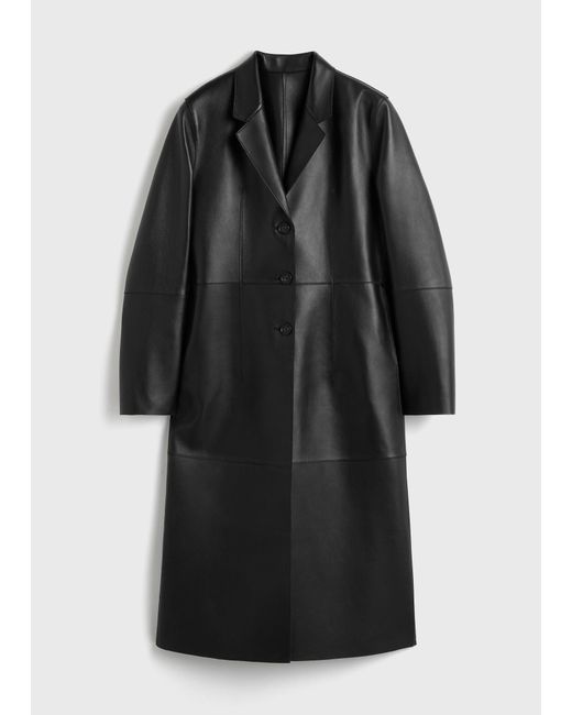Totême  Black Slim Leather Coat