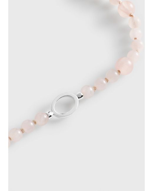 Totême White Infinity Bead Necklace