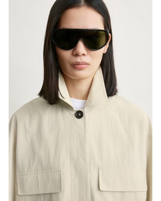 Totême  Natural Collared Drawstring Jacket