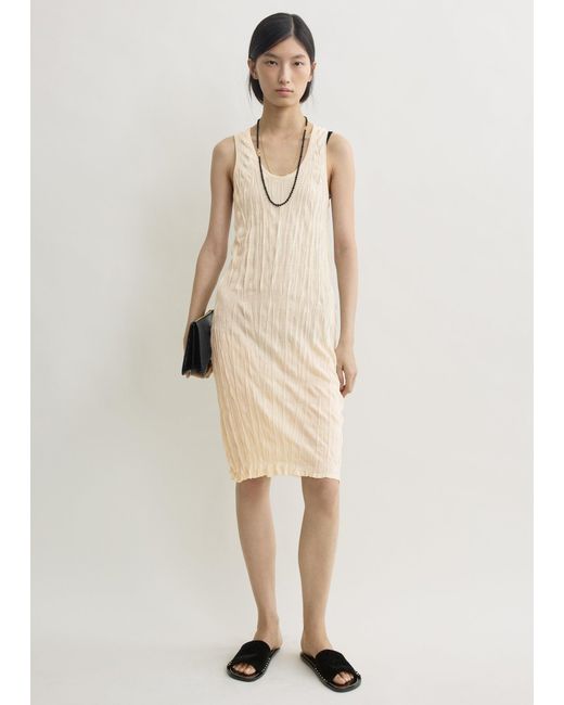 Totême Natural Crinkled Knit Tank Dress