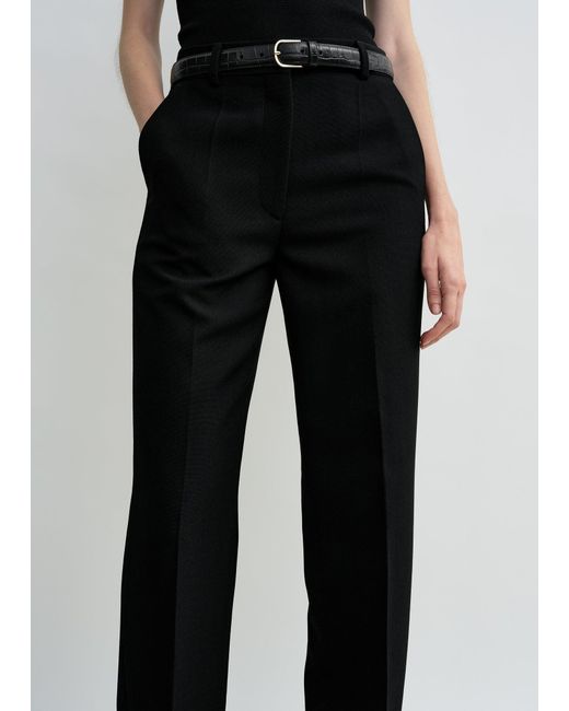 Totême Black Straight Suit Trousers