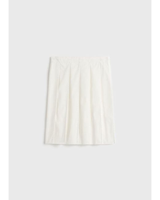 Totême  Natural Beaded Pleat Skirt