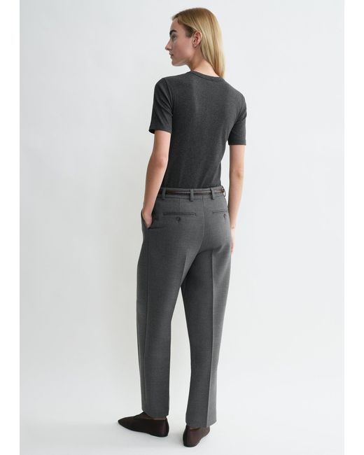 Totême  Gray Classic Rib Tee