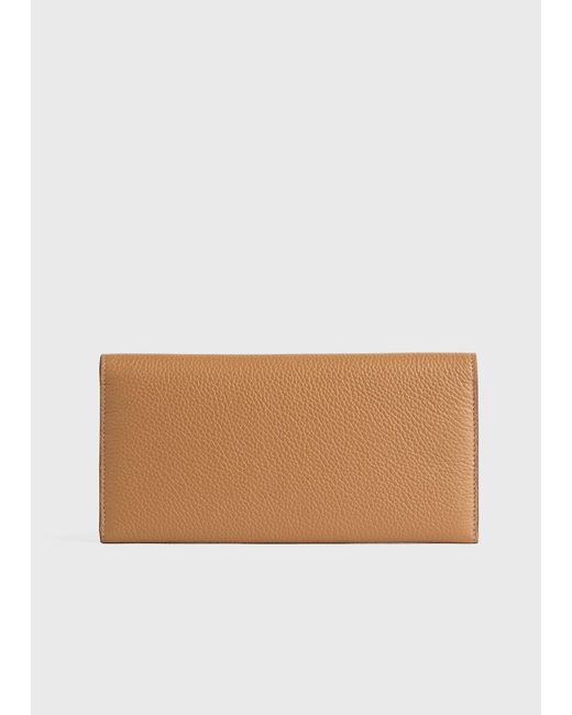 Totême Natural T-Lock Grained-Leather Wallet