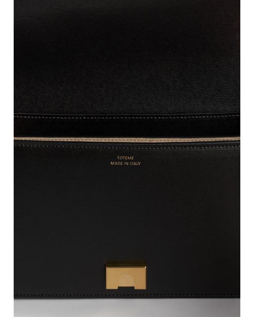 Totême  Black Mini T-Flap Leather Bag