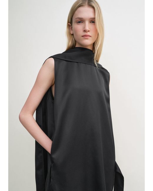 Totême Black Cocoon Scarf Dress