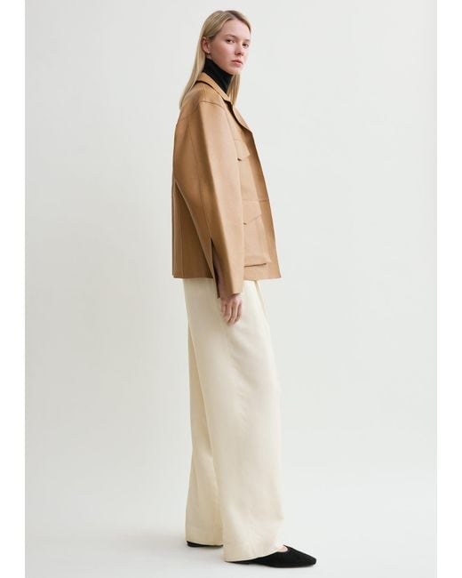 Totême Natural Army Leather Jacket