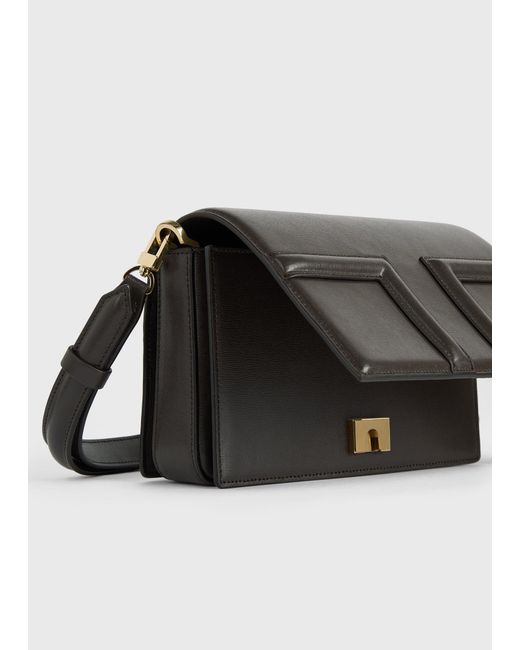 Totême  Black Mini T-Flap Leather Bag