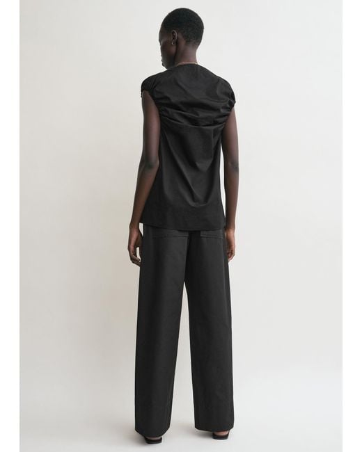 Totême Black Gathered Top