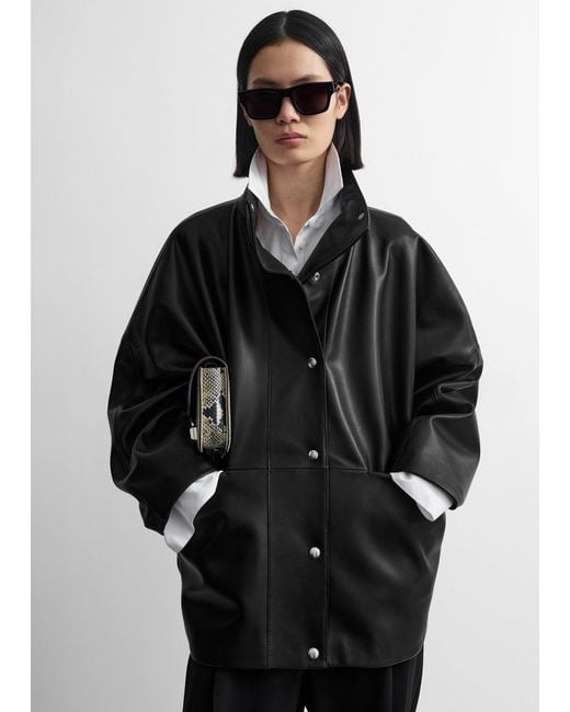 Totême Black Nappa Parachute Jacket