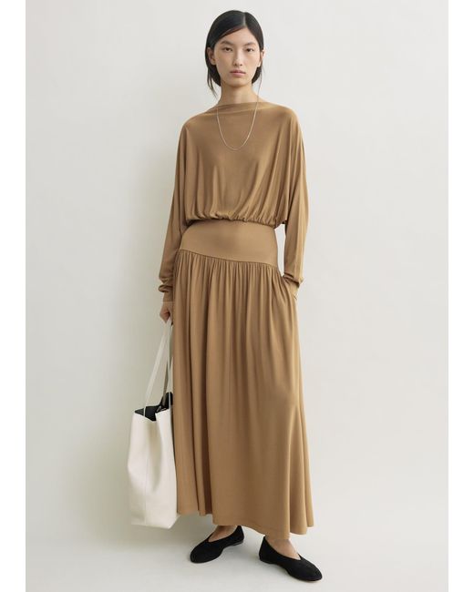 Totême Natural Boatneck Jersey Dress