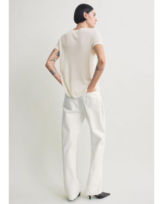 Totême White Silk Tee