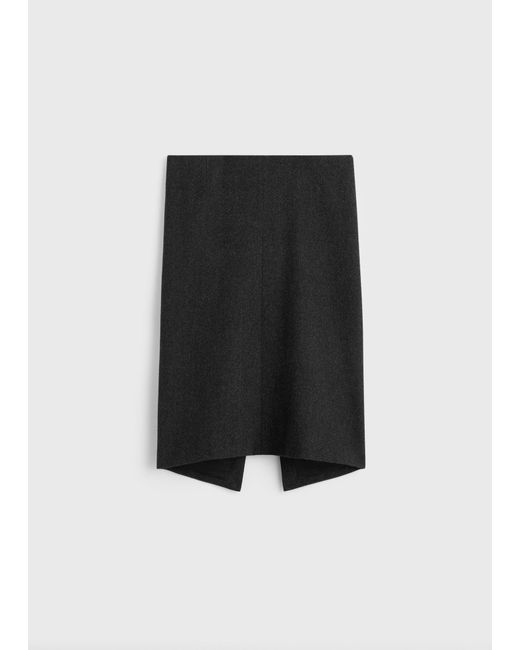 Totême Multicolor Twill Suit Skirt Charcoal