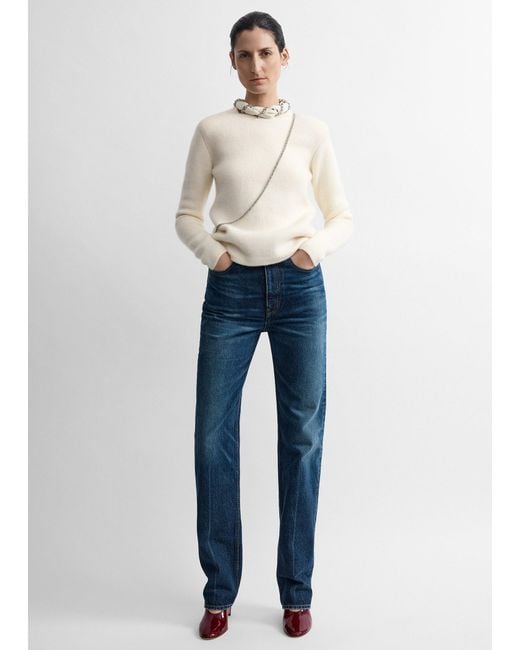 Totême Blue Structured Crew Knit