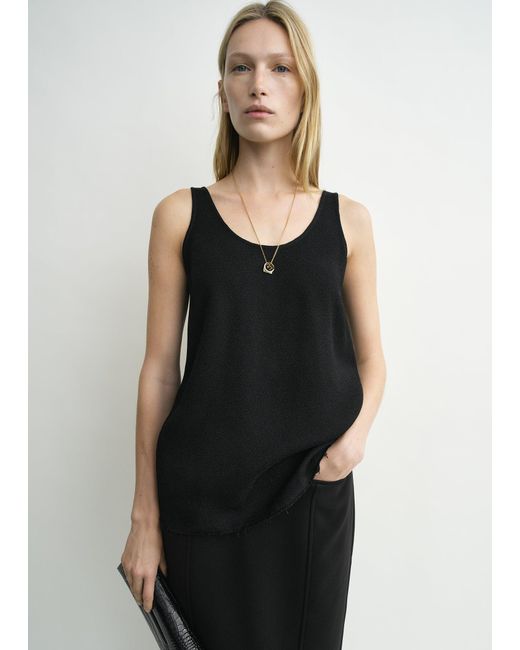 Totême  Black Sablé Tank