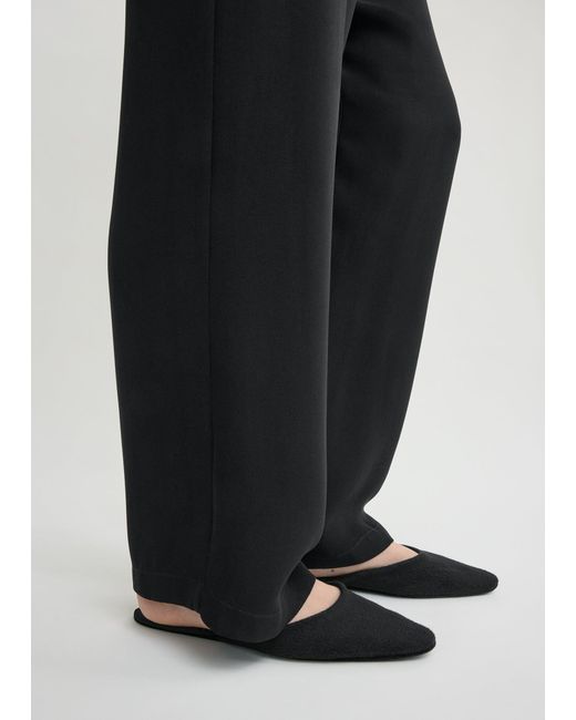 Totême White Wool-Cashmere Lounge Slippers