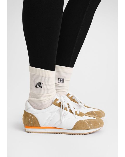 Totême  Natural Monogram Socks