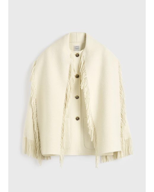 Totême Natural Fringed Scarf Jacket