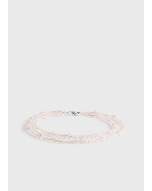 Totême White Infinity Bead Necklace