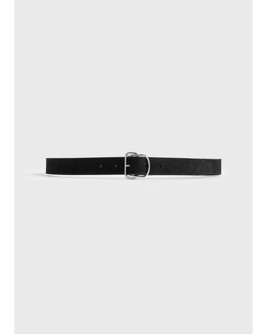 Totême White Swirl Suede Belt