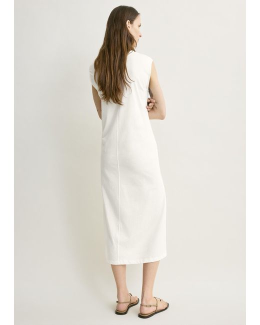 Totême Natural Tie-Waist Jersey Dress