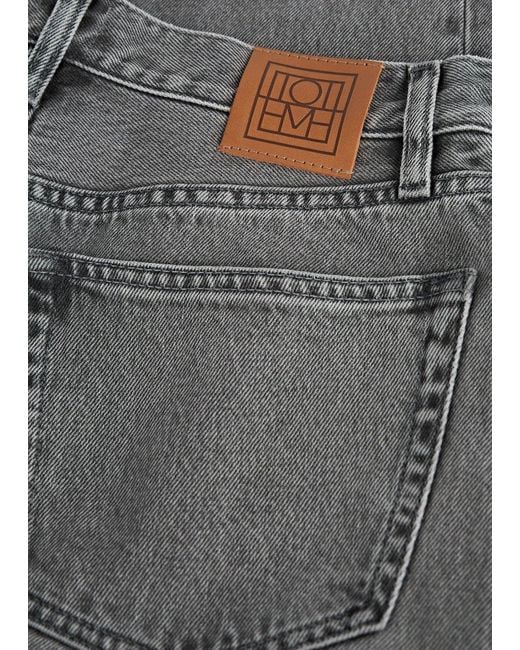 Totême Gray Twisted Seam Denim Full Length Mid