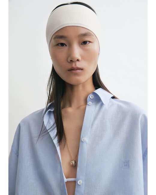 Totême White Compact Knit Headband