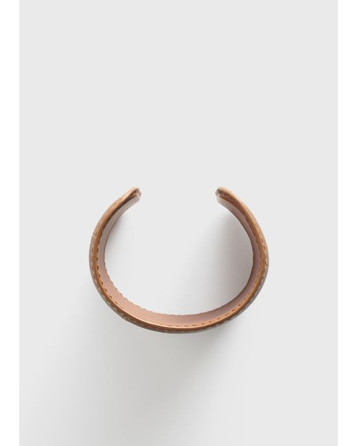 Totême  Natural Long Croco-Embossed Cuff