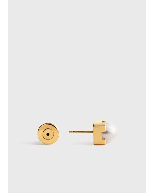 Totême  White Faux Pearl Studs