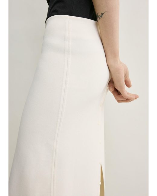 Totême Natural Dipped Knit Skirt