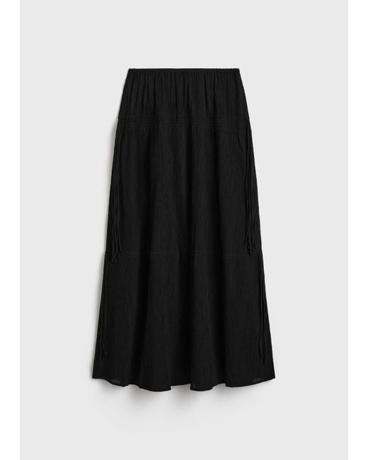 Totême  Black Drawstring Skirt