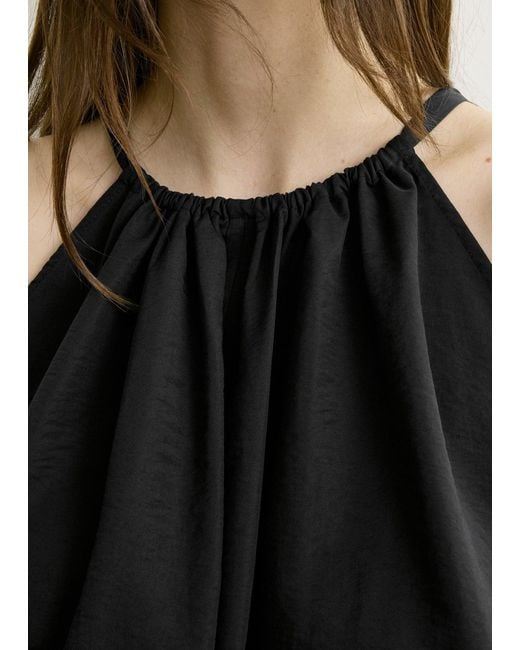 Totême  Black Parachute Halter Top