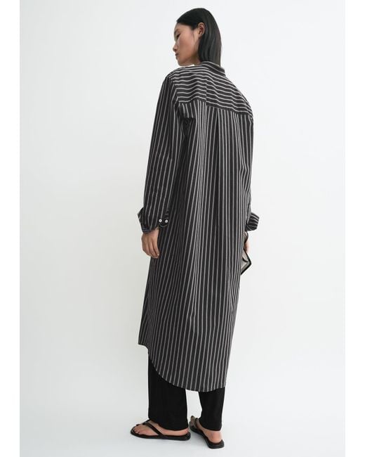 Totême Gray Striped Summer Tunic