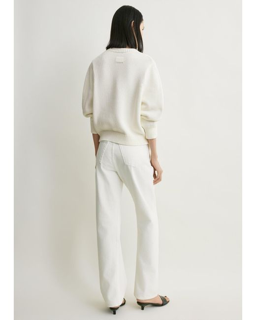 Totême  White Oversized Crew Knit