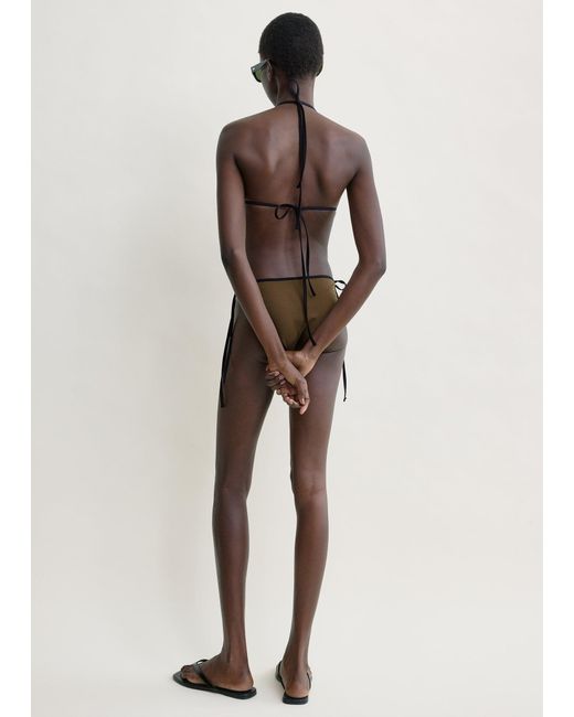 Totême Natural Stripe Tie Bikini Top