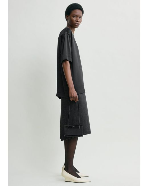 Totême Black Satin Tee