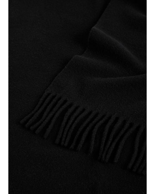 Totême Black Classic Wool Scarf